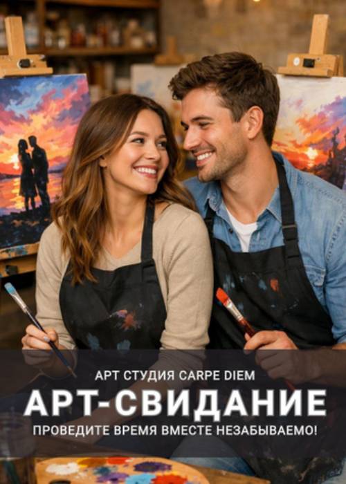 Романтическая арт-встреча в студии «Carpe Diem» — афиша Алматы, От 25 000 ₸